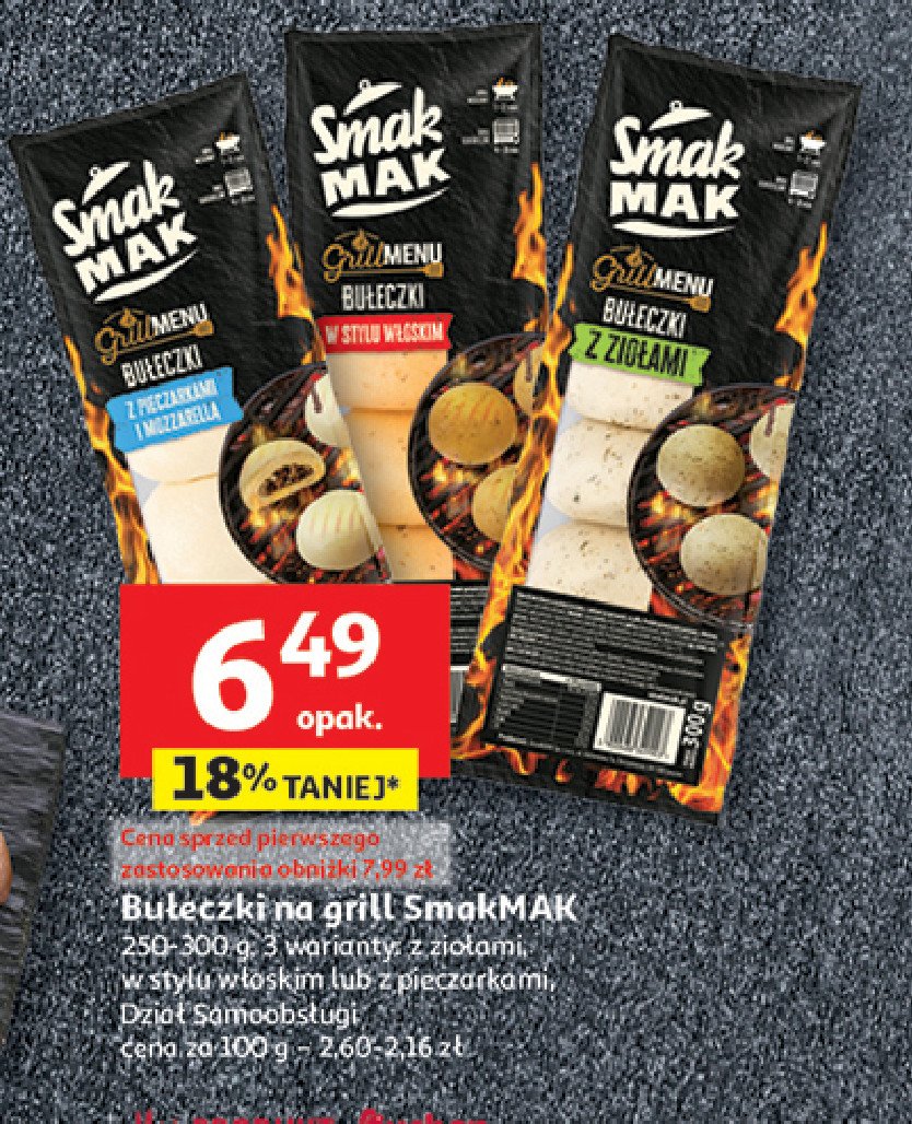 Bułeczki z ziołami na gril Smak mak promocja w Auchan