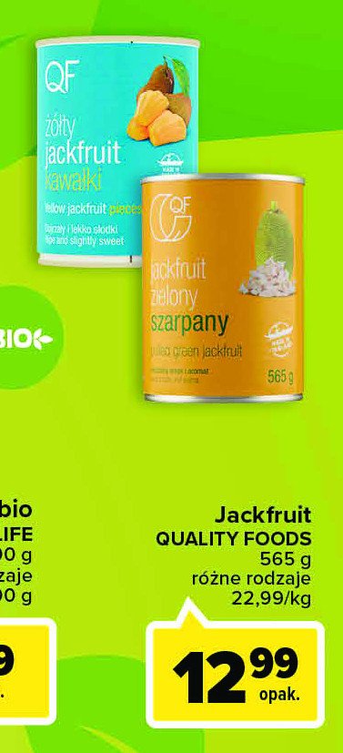 Jackfruit zielony szarpany Qf promocja