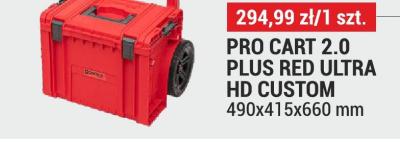 Wózek PRO CART 2.0 PLUS RED ULTRA HD CUSTOM promocja w Merkury Market