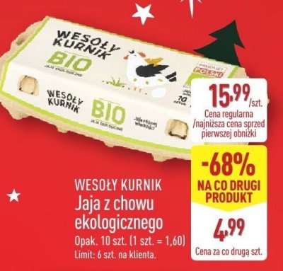 Jaja z chowu ekologicznego  promocja w Aldi