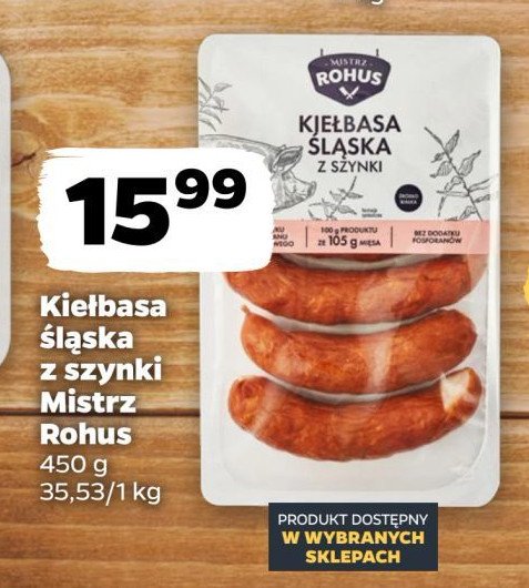 Kiełbasa śląska z szynki Mistrz rohus promocja