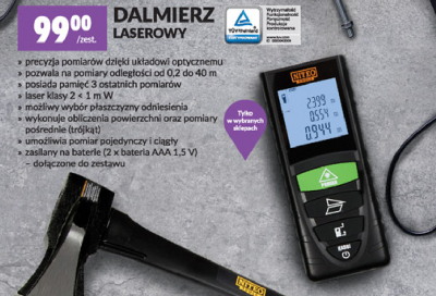 Dalmierz laserowy 40m Niteo tools promocja