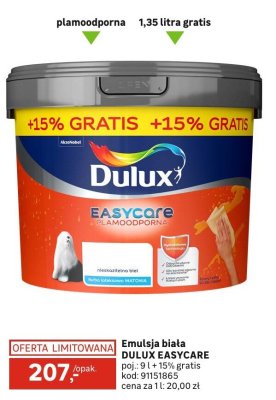 Farba biała Dulux EasyCare promocja w Leroy Merlin
