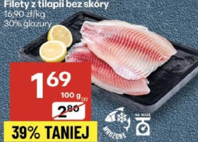Filety z tilapii bez skóry promocja w Delikatesy Centrum