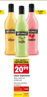 Likier Diplomat strawberry promocja w Biedronka