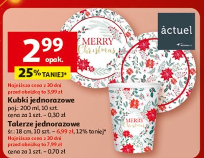Kubki jednorazowe, 200 ml, 10 szt. promocja w Auchan