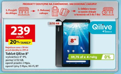 Tablet 8 2/32 Qilive promocja