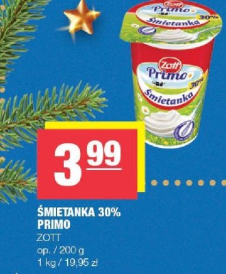 Śmietanka 30% PRIMO ZOTT promocja w SPAR