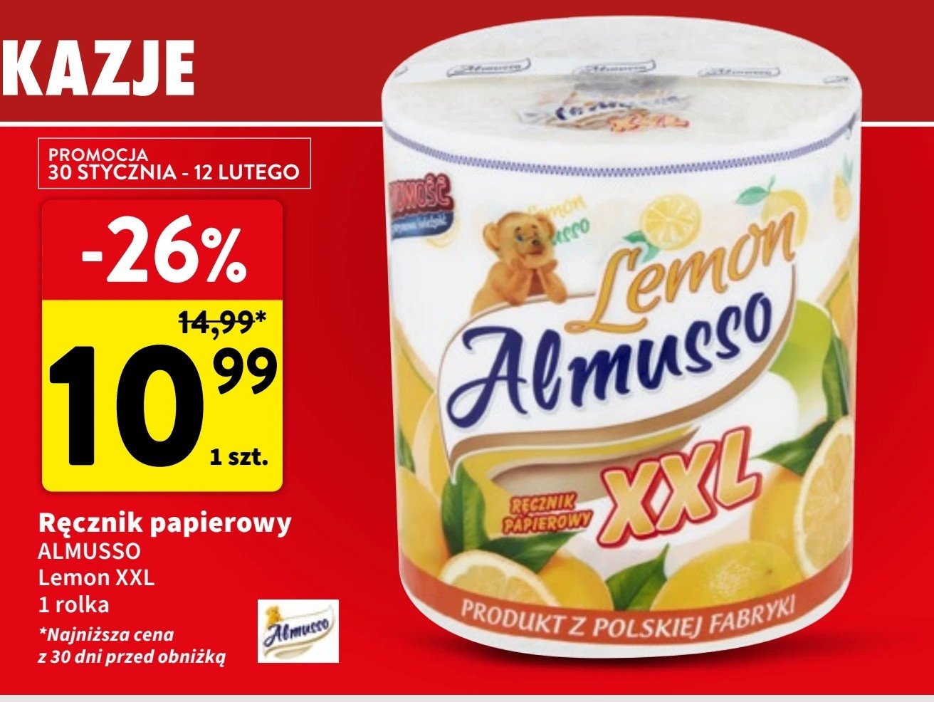 Ręcznik papierowy lemon Almusso promocja