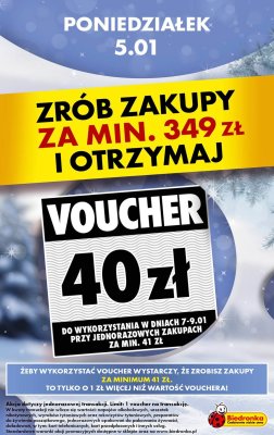 Od poniedziałku, strona 1 promocja w Biedronka