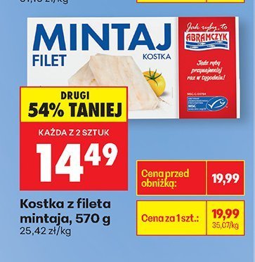 Filet kostka z fileta mintaja promocja w Biedronka