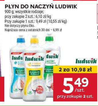 Płyn do mycia naczyń hipoalergiczny Ludwik promocja w Stokrotka