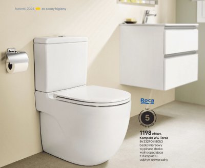 Kompakt WC Roca Teras 843290148053 promocja w Castorama