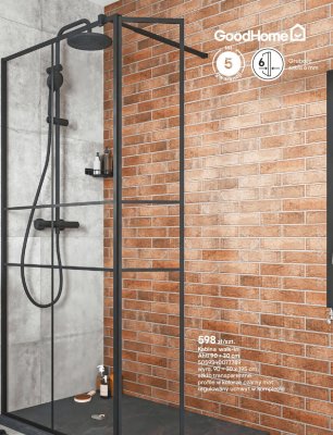 Kabina prysznicowa walk-in Ahti 90+30 cm promocja w Castorama