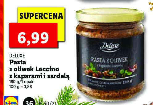 Pasta z oliwek z kaparami i sardel膮 Deluxe promocja