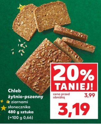 Chleb żytnio-pszenny z ziarnami słonecznika Kaufland promocja w Kaufland
