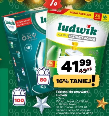 Tabletki do zmywarki Ludwik Ultimate Power promocja w Netto