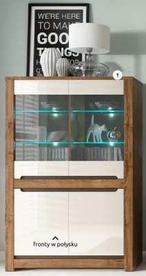 Witryna REG2W2D, SxGxW: 104x45,5x158,5 cm Ruso promocja w Black Red White