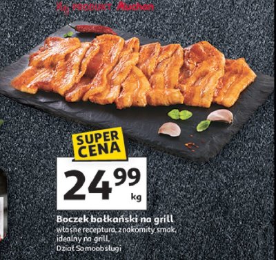 Boczek ba艂ka艅ski na grill Auchan r贸偶norodne (logo czerwone) promocja