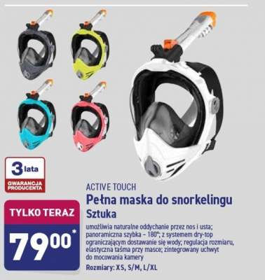 Maska do snorkelingu z fajką s-xl Active touch promocja