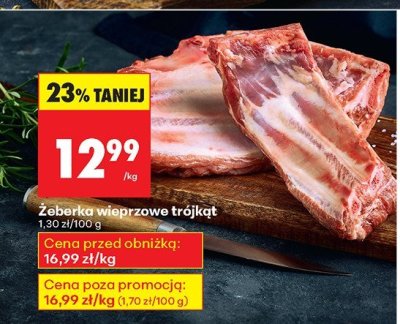  Żeberka wieprzowe trójkąt promocja w Biedronka