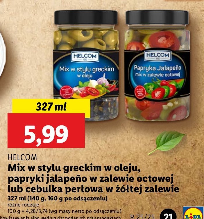 Mix w stylu greckim w oleju Helcom promocja w Lidl