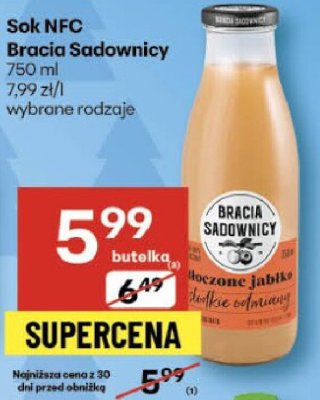 Sok NFC Bracia Sadownicy 750ml promocja w Delikatesy Centrum