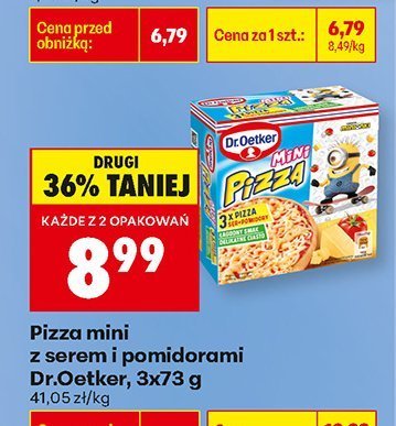 Pizza mini z serem i pomidorami, 3x73 g promocja w Biedronka