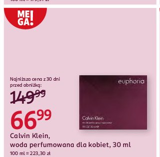 Woda perfumowana CALVIN KLEIN EUPHORIA promocja