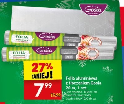 Folia aluminiowa z tłoczeniem Gosia 20 m, 1 szt. promocja w Twój Market