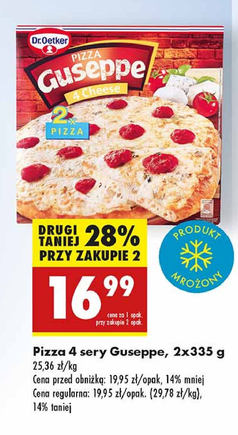 Pizza cztery sery Dr. oetker guseppe promocja