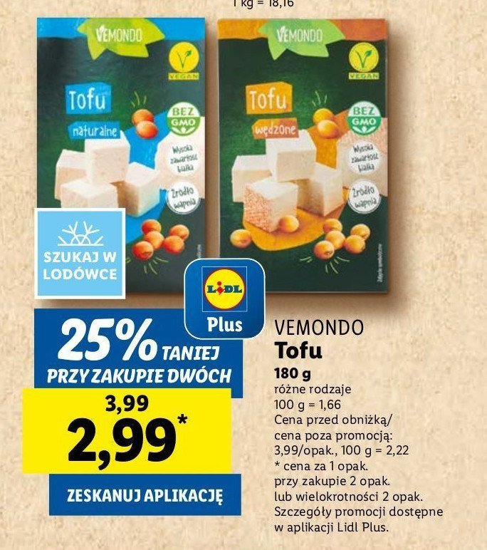 Tofu o smaku naturalnym Vemondo promocja
