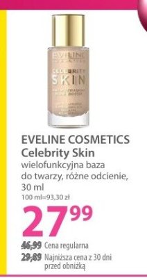 Baza do twarzy EVELINE COSMETICS Celebrity Skin wielofunkcyjna promocja w Hebe