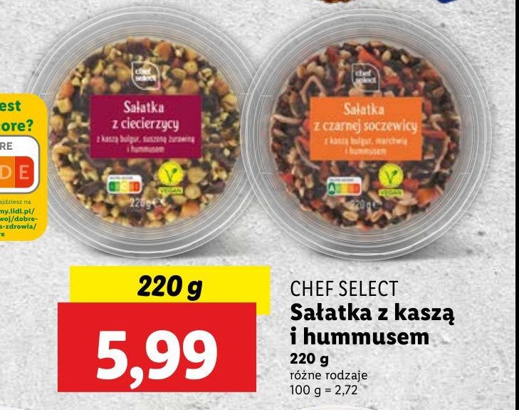 Sałatka z soczewicą i marchewką Chef select promocja