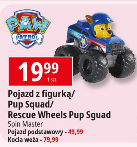 Psi patrol pojazd z figurką chase Spin master promocja