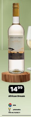 Wino białe African Dream promocja w Netto