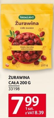 Żurawina suszona cała Bakalland 200g promocja w Selgros