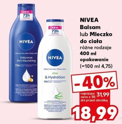 Balsam lub mleczko do ciała, różne rodzaje promocja w Kaufland