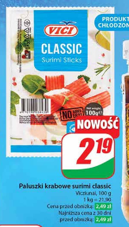 Paluszki surimi Vici promocja