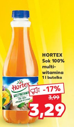 Sok 100% premium multiwitamina z mango Hortex zimno tłoczony promocja