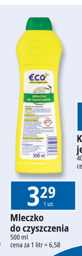 Mleczko do czyszczenia Eco+ promocja