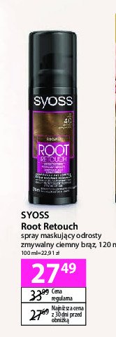 Spray maskujący odrosty - ciemny blond Syoss root retoucher promocja