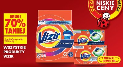 Kapsułki do prania Vizir alpejska biel promocja w Biedronka
