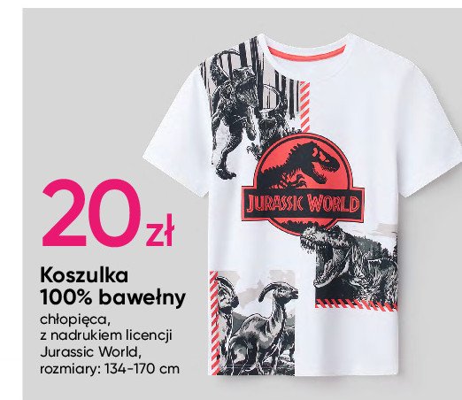 Koszulka jurassic world 134-170 cm promocja
