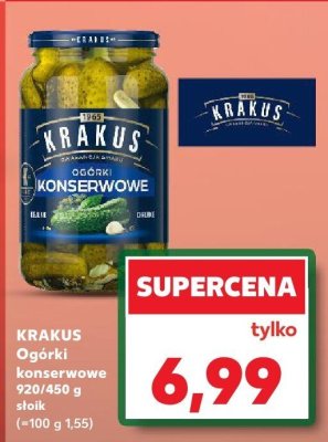 Ogórki konserwowe Krakus promocja w Kaufland