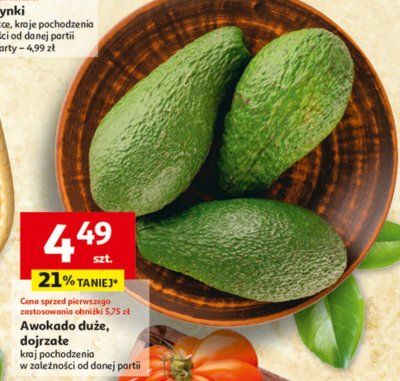 Awokado duże, dojrzałe promocja w Auchan