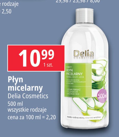 Płyn micelarny kojący Delia promocja