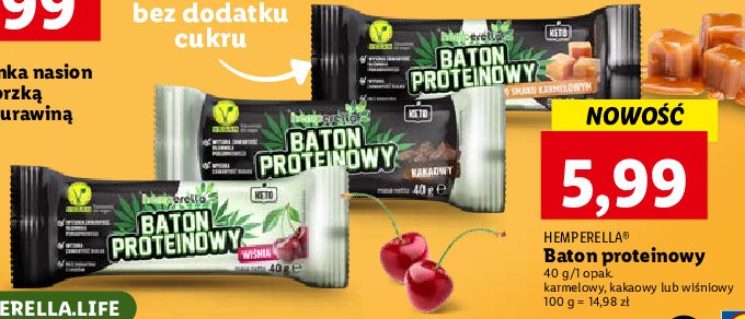 Baton karmelowy Hemperella promocja