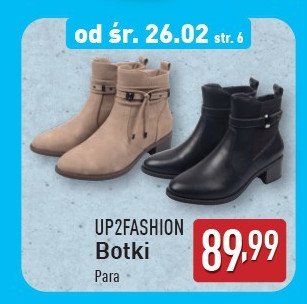 Botki damskie 37-41 Up2fashion promocja w Aldi