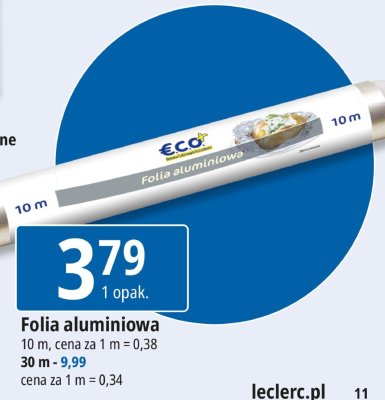 Folia aluminiowa Eco+ promocja w Leclerc